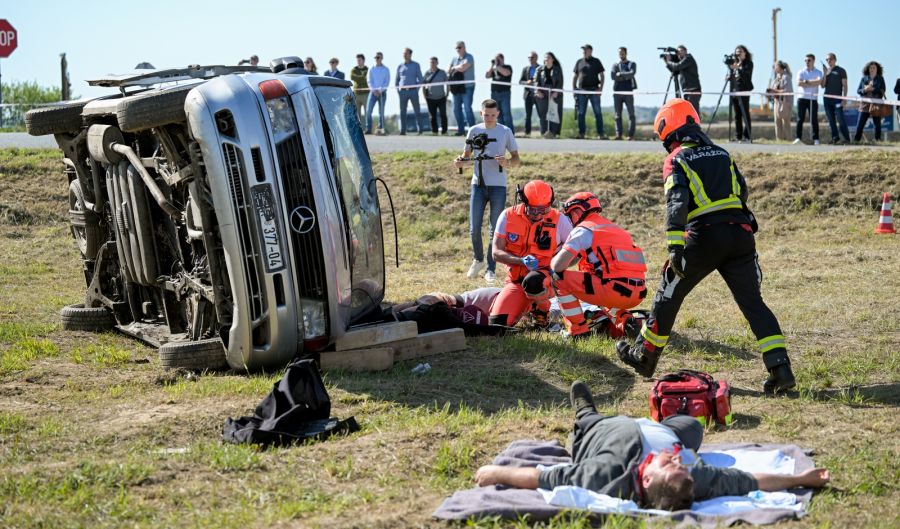 Održana zajednička vježba žurnih službi: Simulirana te&scaron;ka prometna nesreća s vi&scaron;e ozlijeđenih osoba