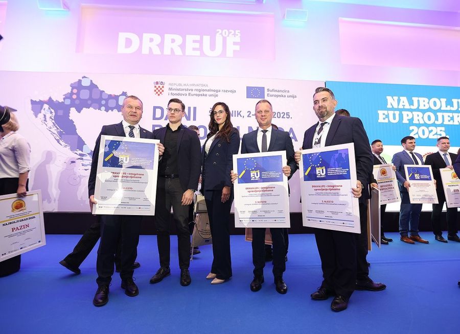 Župan Stričak u &Scaron;ibeniku s kolegama preuzeo nagradu za pionirski projekt &bdquo;Drava Life&ldquo;