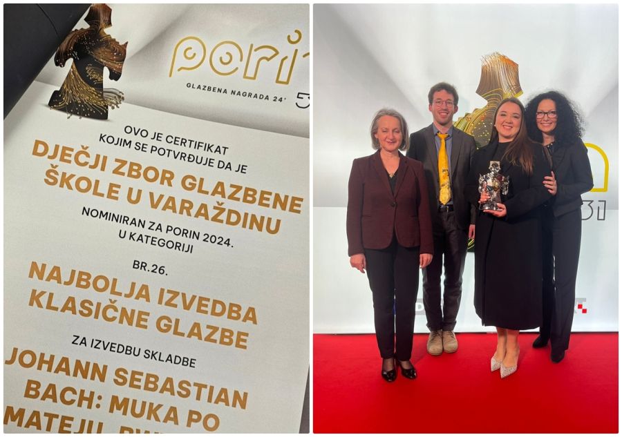 Dječji zbor Glazbene &scaron;kole u Varaždinu osvojio Porin, najugledniju hrvatsku glazbenu nagradu